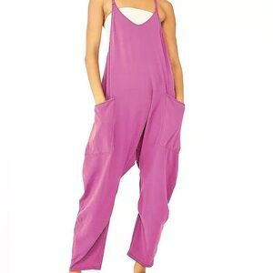 Boutique Wholesale Pink Sleeveless Jumpsuit with Pockets